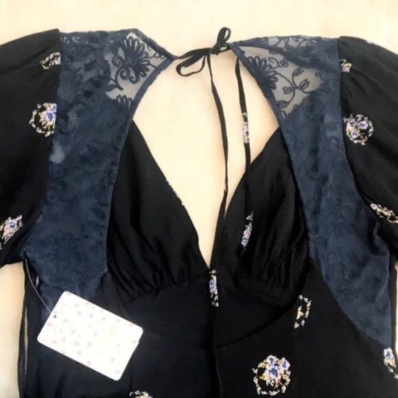 Free People Mockingbird Embroidered Mesh Dress. 0 - Picture 6 of 8